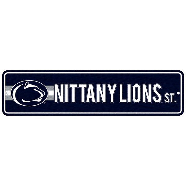 street sign Penn State Athletic Logo and Nittany Lions St
